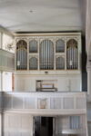 Orgel in Langenwolmsdorf mit Herrenhuter Stern